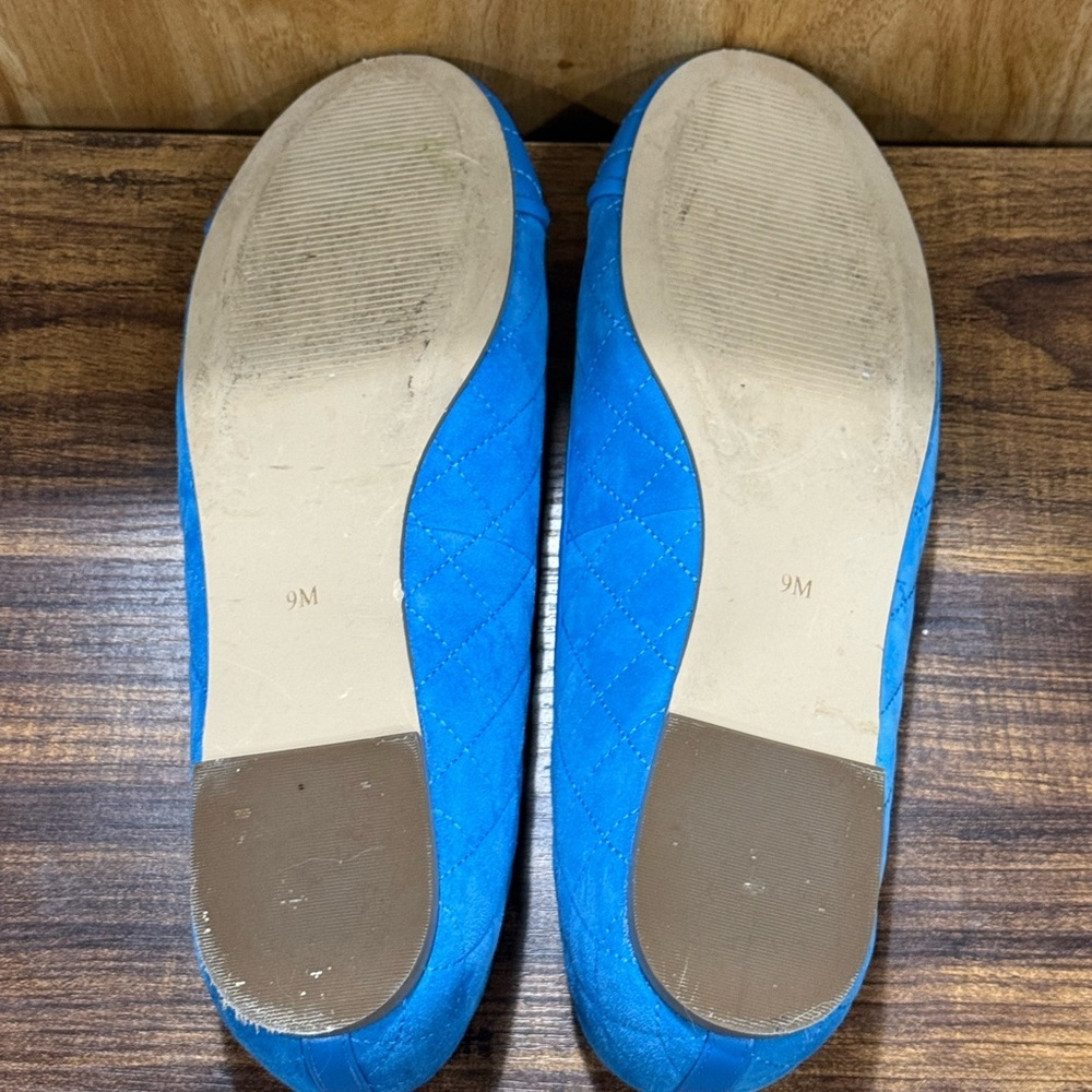 Talbots BLAIR CAP TOE QUILTED BALLET FLATS - SUEDE - Picture 6 of 8